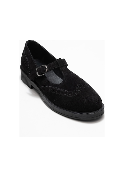 Luvishoes Luvi Shoes Janney Siyah Süet Hakiki Deri Bantlı Kadın Loafer Ayakkabı SIYAH SUET Luvishoes Luvi Shoes Janney Siyah Süet Hakiki Deri Bantlı Kadın Loafer Ayakkabı SIYAH SUET