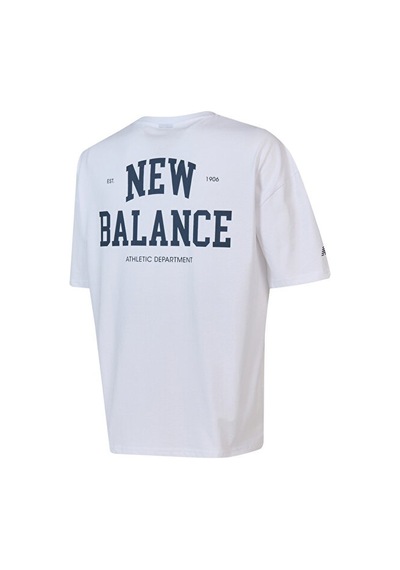 New Balance Nb Lifestyle Men Tshirt Erkek Beyaz T-shirt - Mnt1602