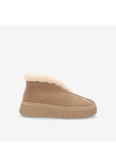 Honeybeige Bot Kadın 40g8 Frau Waxyfur Desert Boot Wıth Fur On Platform