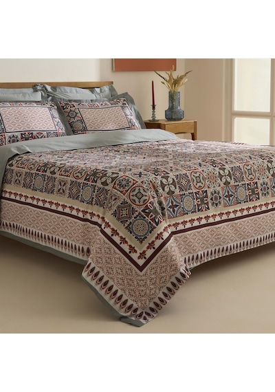 Karaca Home Tessera %100 Pamuk Çift Kişilik Nevresim Takımı Mint Mint