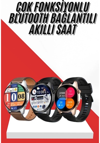 Akıllı Saat Aksesuarları Akıllı Saat 1.5 Inç Amoled Ekran Çift Kordonlu Gps Nfc Uyumlu