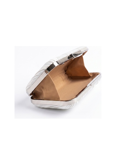 Luvi Shoes 605 Beyaz Saten Kadın Abiye Çanta