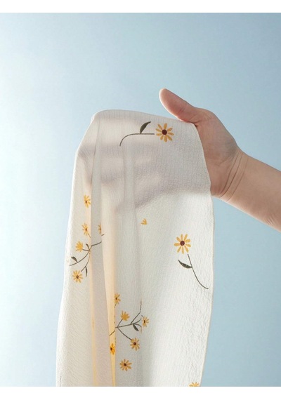 Bella Notte Çiçek Baskılı Cep Detaylı Düğmeli Günlük Pijama Takımı Beyaz