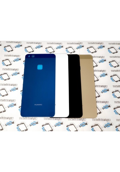 Tkgz - P10 Lite Arka Pil Batarya Kapağı (Cam). Mavi