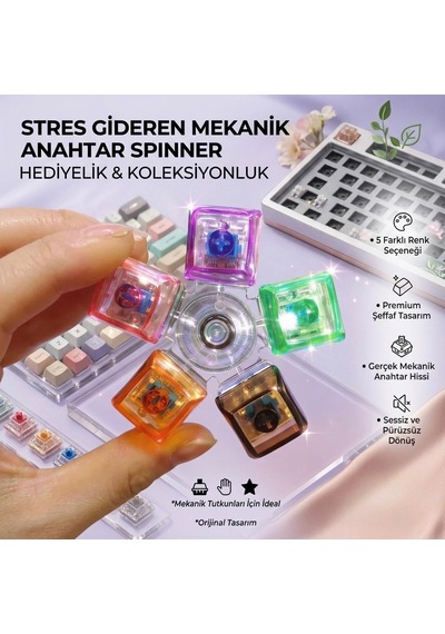 Oyuncak 5 Tuşlu Stres Çarklı Işıklı Klavye Stres Giderici Ses Çıkaran Işıklı Tuş Takımı Anahtar