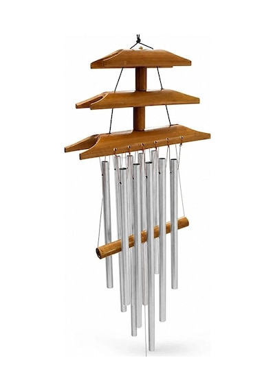 Bambu Metal Çubuklu Rüzgar Çanı No:1027 Çok Renkli