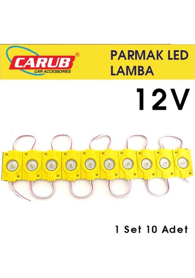 Carub Br0409948 Lamba Parmak 12v Mercekli 1 Set 10 Adet Sarı