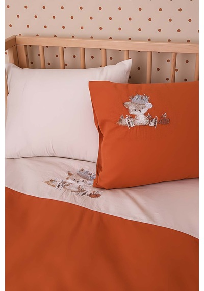 Cuddly Nakışlı %100 Pamuklu Bebek Nevresim Takımı Çok Renkli