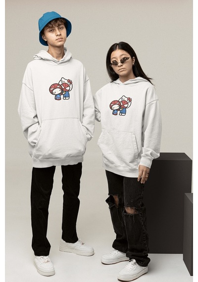 Spider Cat Sevgili/cift/arkadaslık/2'li Kapsonlu Sweatshirt Seti