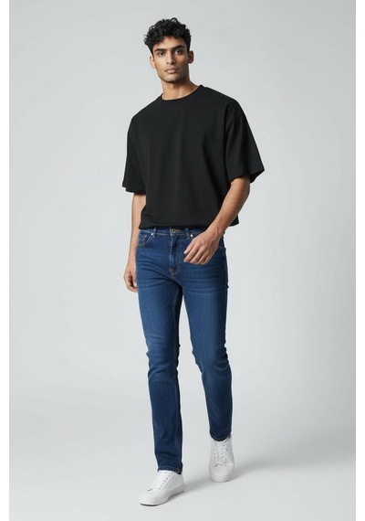 Myrab Denim Erkek Mavi Regular Fit Rahat Kesim Denim Kot Pantolon - Esnek Likralı Jeans