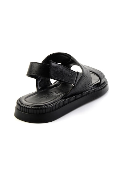 Siyah Hakiki Deri Erkek Sandalet E05557240643
