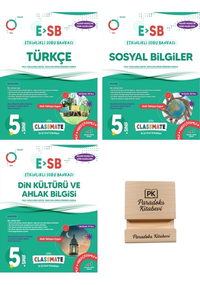 Okyanus 5. Sınıf Classmate Türkçe Sosyal Ve Din Etkinlikli Soru Bankası 3lü Set +telefon Standı