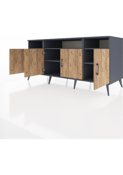 Kronos Konsol 6 Raflı 4 Kapaklı 176x59x83 Antrasit-çam/antrasit Çam/antrasit Kronos Konsol 6 Raflı 4 Kapaklı 176x59x83 Antrasit-çam/antrasit Çam/antrasit