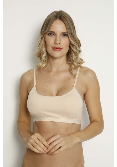 Comfort Secret Kadın Renkli Ip Askı Pedli Yarım Atlet Büstiyer 4'lü Set Çok Renkli