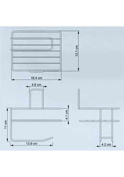 Petinka Tuvalet Kağıdı Tutacağı Siyah Modern Metal Tasarım Yapışkanlı Yedek Raf
