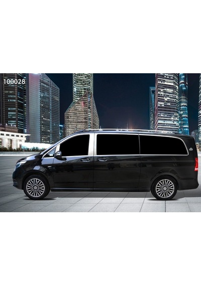 Autogp Mercedes Vito W447 Uzun Cam Çerçevesi Kenar Çıtası Krom Tamtur 24 Parça