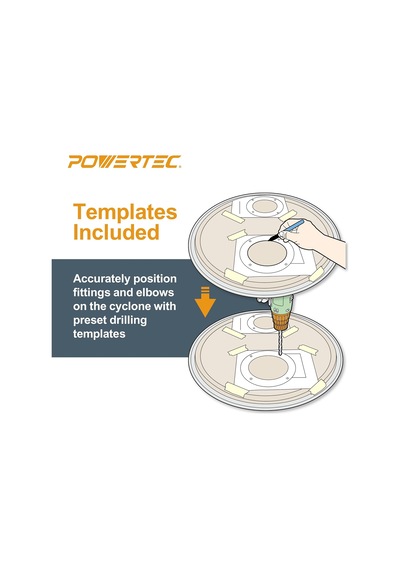 Powertec 70292 10 Cm Siklon Toz Toplama Dirsekler Ve Bağlayıcılar 1