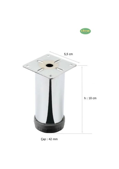 4 Adet 10 Cm Metal Mobilya-koltuk-dolap Ayağı Metalik Diğer