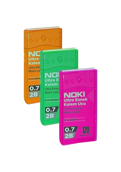 Kalem Ucu 120 Li 0.7 Mm 2b 3 Paket Noki Çoklu Versatil Kalem Uç Mekanik Uçlu Otomatik Kurşun Kalem Ucu 60 Mm Yumuşak