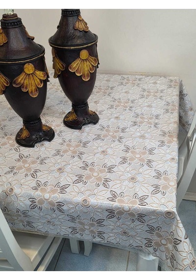 Ithal Pvc Muşamba - Desenli Silinebilir Masa Örtüsü 07nl4c Kahverengi