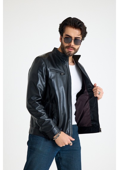 Franko Armondi Klasik Reguler Erkek Deri Ceket E33-kd-k-750-24213 Siyah