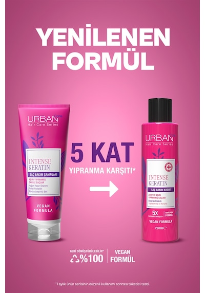 Intense Keratin Aşırı Yıpranmış Saçlara Özel Saç Bakım Kremi 250ml-vegan