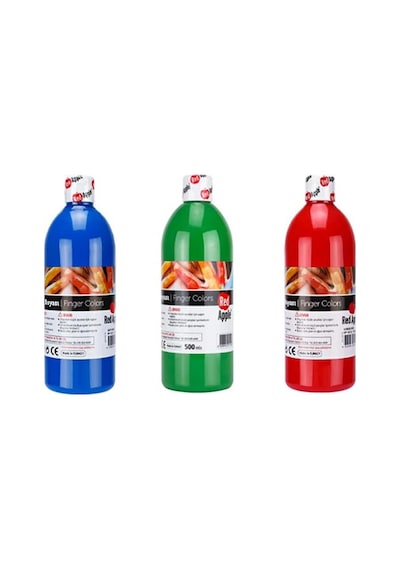 Red Apple Parmak Boya 3x500 Gr 3'lü Parmak Boya Seti Kırmızı-mavi-yeşil Çok Renkli