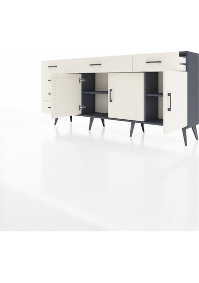 Arges Konsol 2 Raflı 6 Çekmeceli 3 Kapaklı 176x30x83 Antrasit-aytaşı/aytaşı Aytaşı/aytaşı Arges Konsol 2 Raflı 6 Çekmeceli 3 Kapaklı 176x30x83 Antrasit-aytaşı/aytaşı Aytaşı/aytaşı