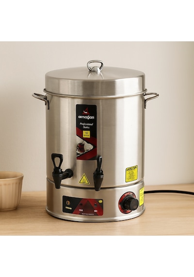 16 L Elektrikli Çay Otomatı - Çift Musluk, 2000w, 160 Bardak
