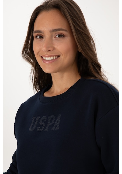 U.S. Polo Assn. Kadın Lacivert Bisiklet Yaka Basic Sweatshirt 50307752-VR033