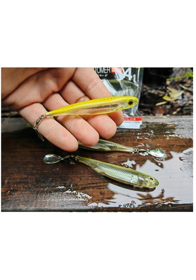 Fish Arrow Flash J Spin Elastomer 10cm 4'' 06 Deadly Smelt Silver Silikon Balık 3 Adet