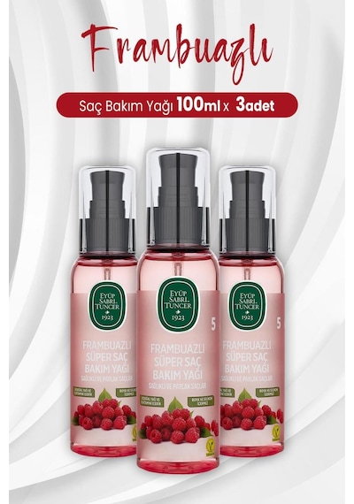 Eyüp Sabri Tuncer Frambuazlı Süper Saç Bakım Yağı 3 x 100 ML