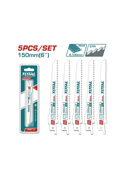 Trsb611d Panter Testere Bıçağı Ahşap İçin 150mm 5'li Paket Nms Hırdavat