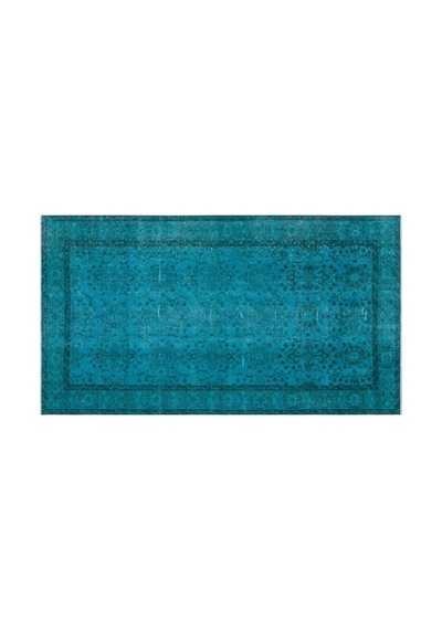 El Dokuması Vintage Yün-pamuk Turkuaz Halı 25828 136 X 248 Cm