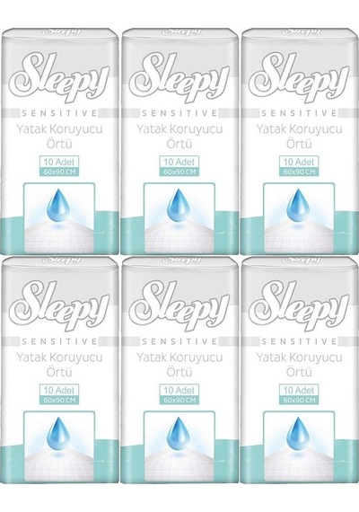 Sleepy Hasta Yatak Koruyucu 60 90cm 60 Adet 6pk 10