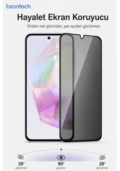 Samsung Galaxy A35 / A55 Uyumlu Hayalet Ekran Koruyucu Gizli Privacy