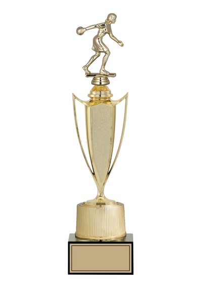 Odak Kupa - Figürlü Kupalar - Bowling Kadın Figürlü Kupalar Fg-040 A - 39 Cm Altın - Beyaz