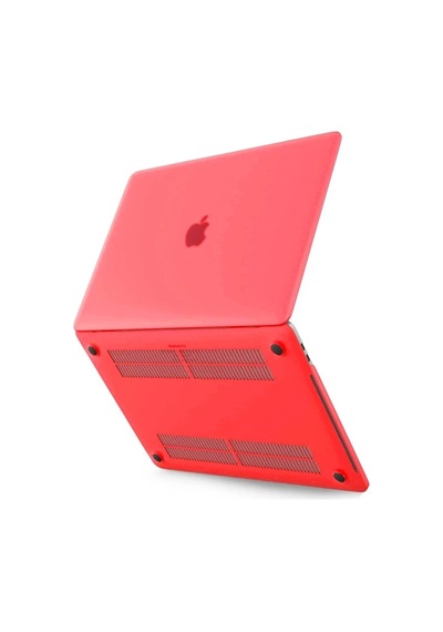 Mey İthalat Macbook Uyumlu Pro 13 2021 Macbook Uyumlu Buzlu Kapak - Kırmızı