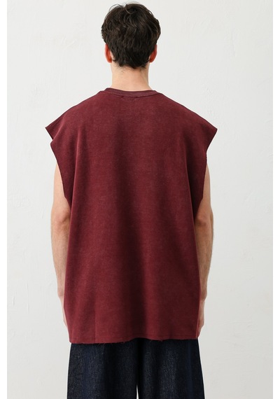 Basic Kolsuz Tişört Bordo