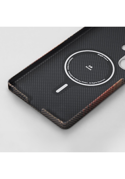 Galaxy S25 Ultra Kılıf M-safe Uyumlu Aramid Fiber Pitaka Tactile Woven Serisi Kapak Kahverengi