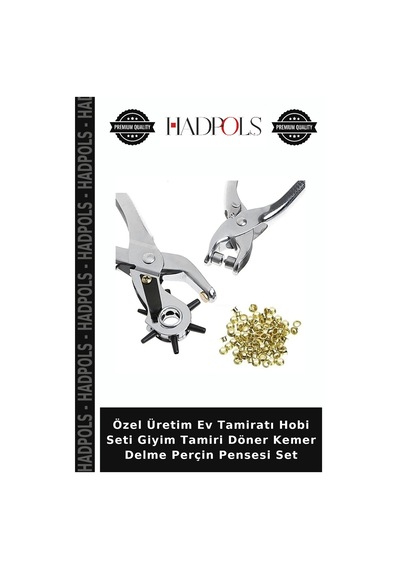 Özel Üretim Ev Tamiratı Hobi Seti Giyim Tamiri Döner Kemer Delme Perçin Pensesi Set