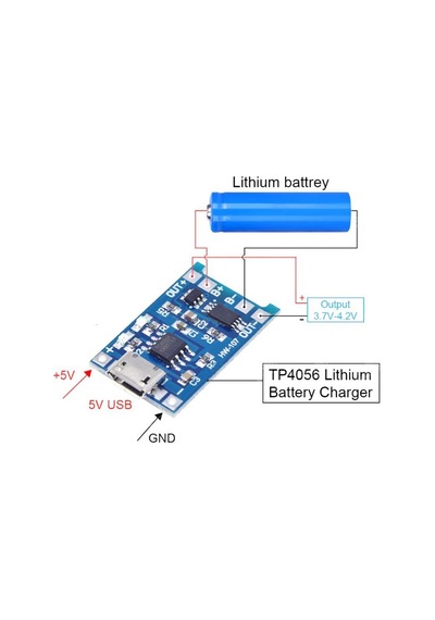 TP4056 1A Lipo – Li-on Pil Şarj Devresi Micro USB(Sarj Korumalı)