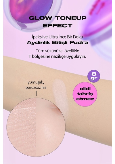 About Tone Doğal Tonlayıcı Şeftali Pudra ABOUT TONE Glow Powder Pack