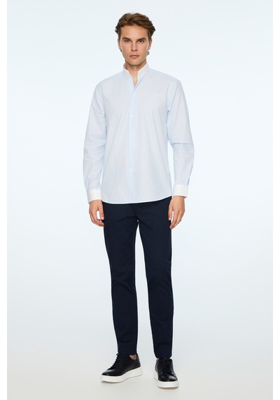 Morven Erkek A. Mavi Slim Fit Dik Yaka Gömlek 26mc004065311 A. Mavi
