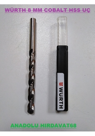 Würth 8mm Cobalt Hss Metal Delici Uç Krom Delici Uç Germany