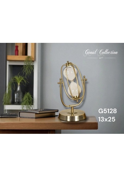 Gönül Gnl 5128 Dekoratif Cam Kum Saati 13x25 Cm Gold