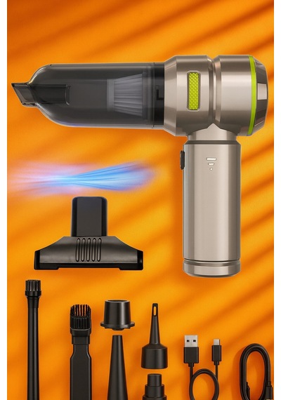 80.000 Rpm Süper Güçlü Kablosuz Süpürge 4 Ü 1 Arada Toz Alma, Hava Üfleme, Pompa & Hava Temizleme - 744792558