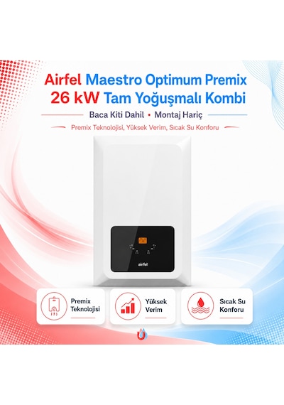 Airfel Maestro Optimum Premix 26 Kw Tam Yoğuşmalı Kombi Baca Kiti