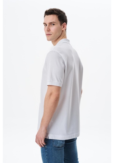 AR-MA Arma Erkek Regular Fit Basic % 100 Pamuk Pike Polo Yaka Tişört Y29374354802 Beyaz
