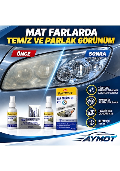 Partex Universal Far Temizleme Ve Parlatma Kiti İki Far İçin